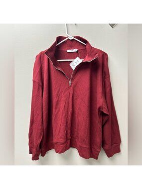 Ricki’s Women’s Waffle Knit Quarter Zip‎ Pullover